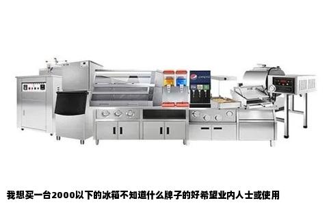 我想买一台2000以下的冰箱不知道什么牌子的好希望业内人士或使用